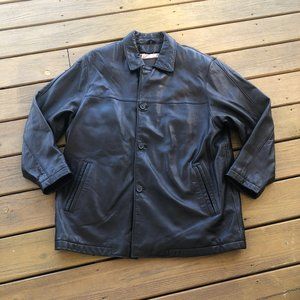 Men's Bachrach Black Lambskin Leather Jacket